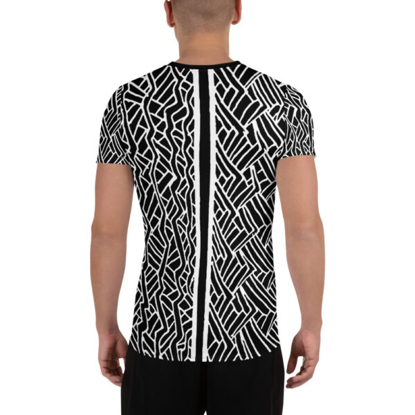All-Over Print Men's Athletic T-shirt Waves Upclose - Image 5