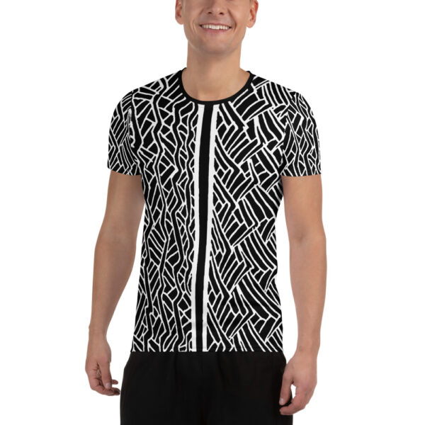 All-Over Print Men's Athletic T-shirt Waves Upclose - Image 4