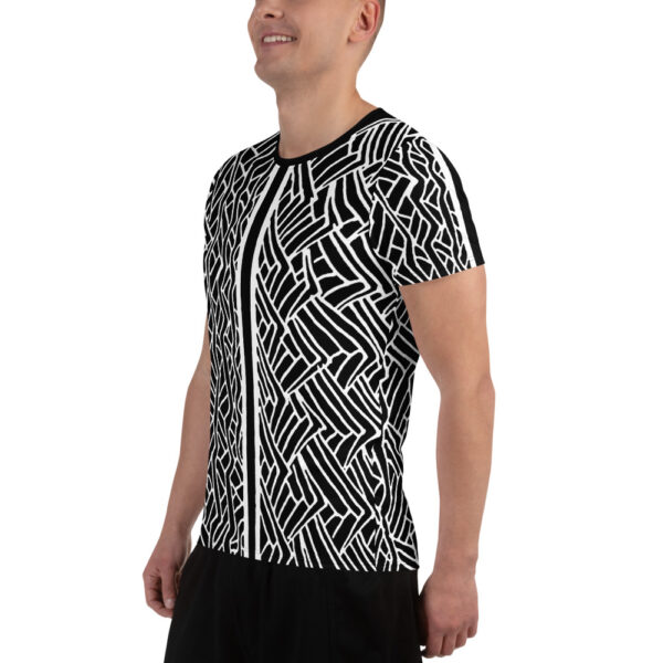 All-Over Print Men's Athletic T-shirt Waves Upclose - Image 6