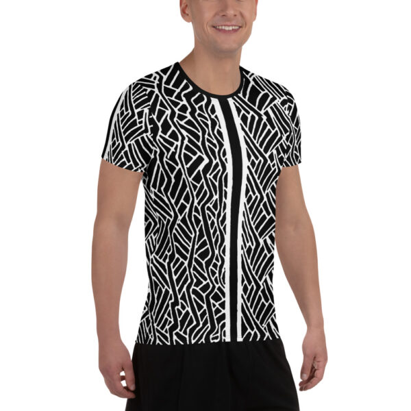 All-Over Print Men's Athletic T-shirt Waves Upclose - Image 7
